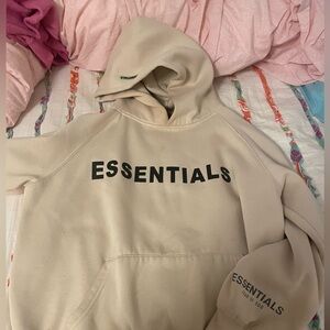 beige/tan essentials hoodie!